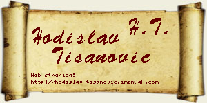 Hodislav Tišanović vizit kartica